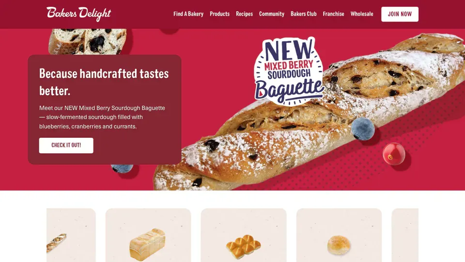 Bakers Delight New Zealand bakery website case study
