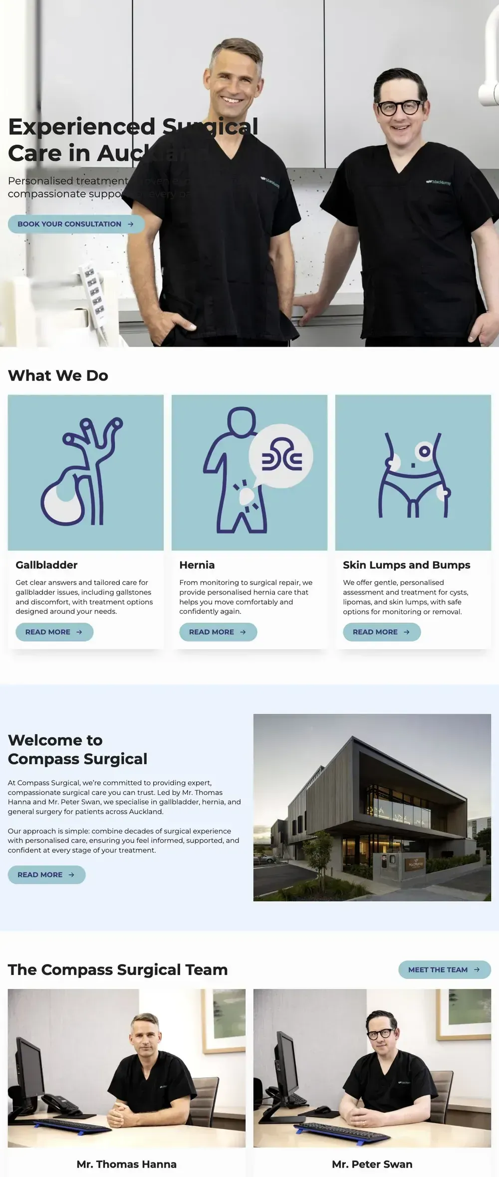 Compass Surgical website designed by Virtual Innovation