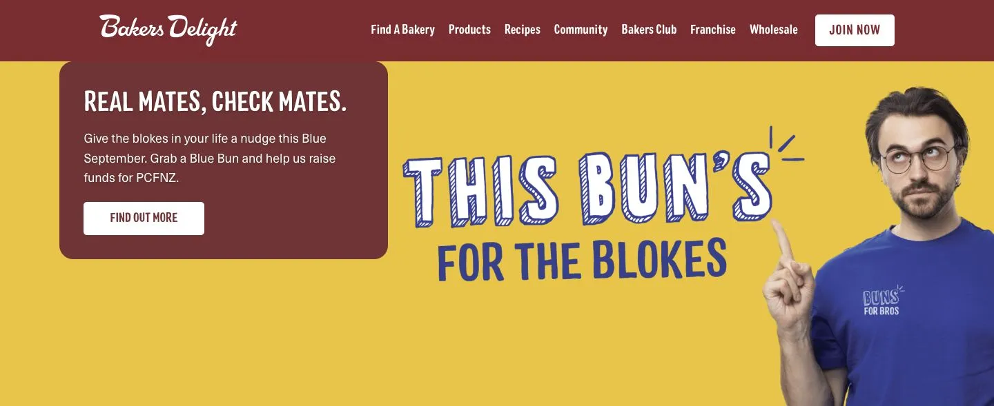 Bakers Delight desktop website