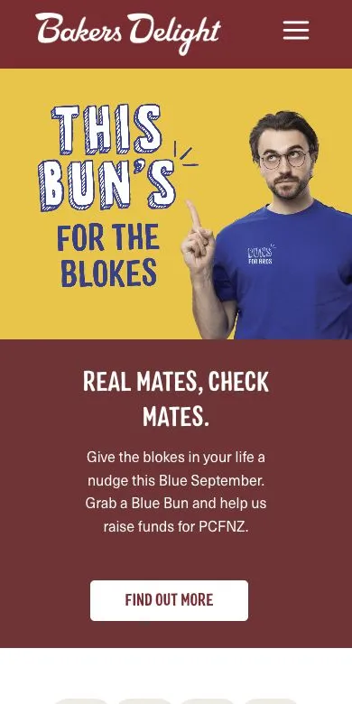 Bakers Delight mobile website