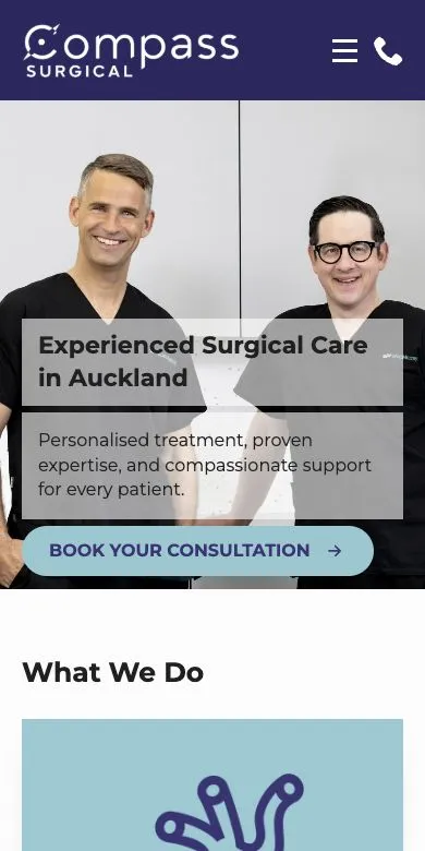 Compass Surgical mobile website