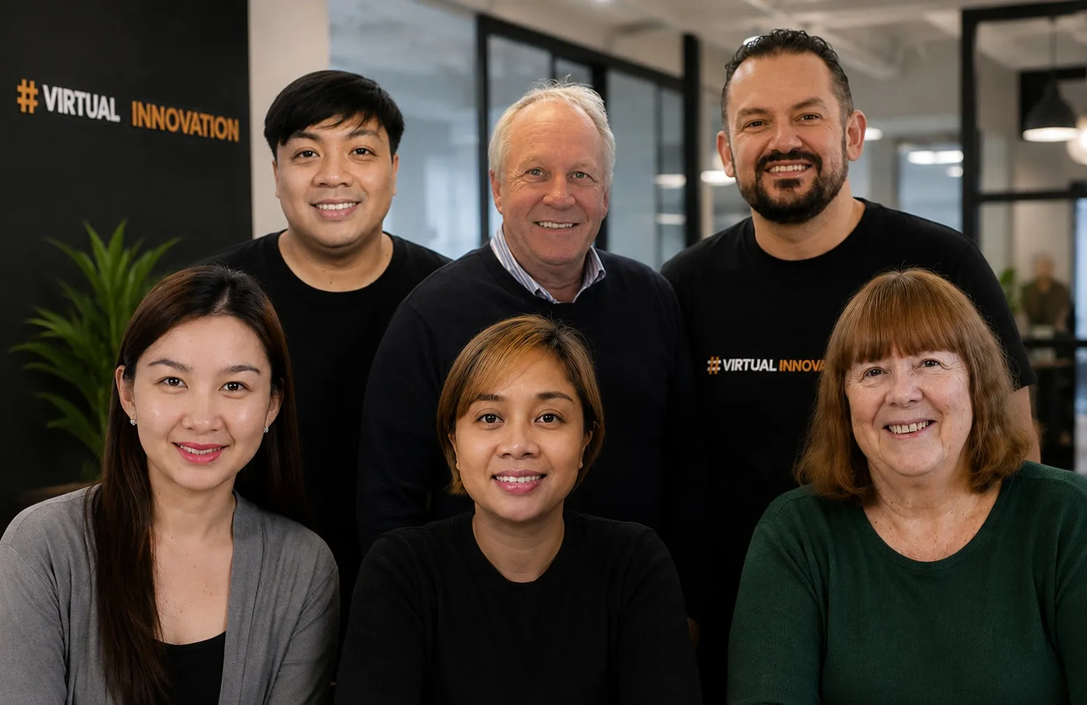 The six members of the Virtual Innovation team together in their Auckland office