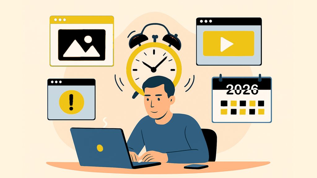 2025 website and digital marketing lessons overview including faster sites, AI search, trust signals, and real-time chat