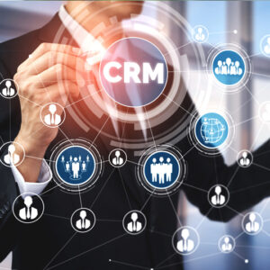 Web Design Image Illustration of integrated CRM tools explaining how to pick a CRM