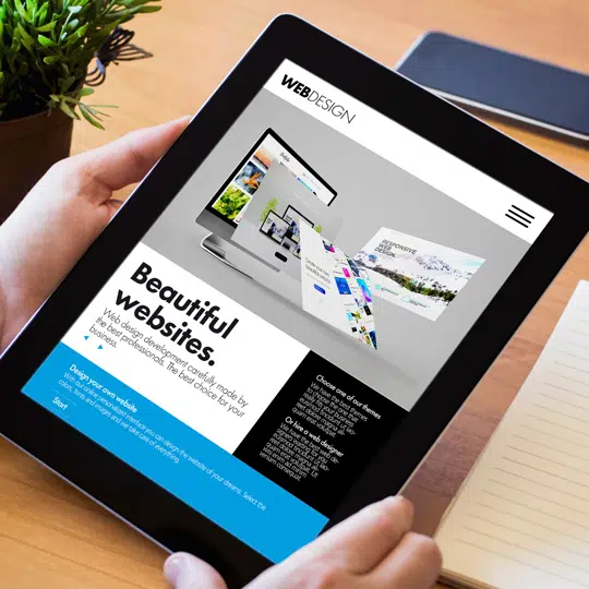 Happy client celebrating increased virtual clients from new website