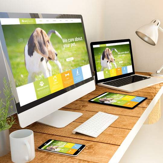 Web Design Image Modern website design focused on converting virtual clients