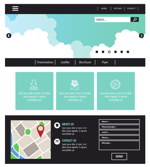 Web Design Image Web Design East Auckland homepage layout for a local service business
