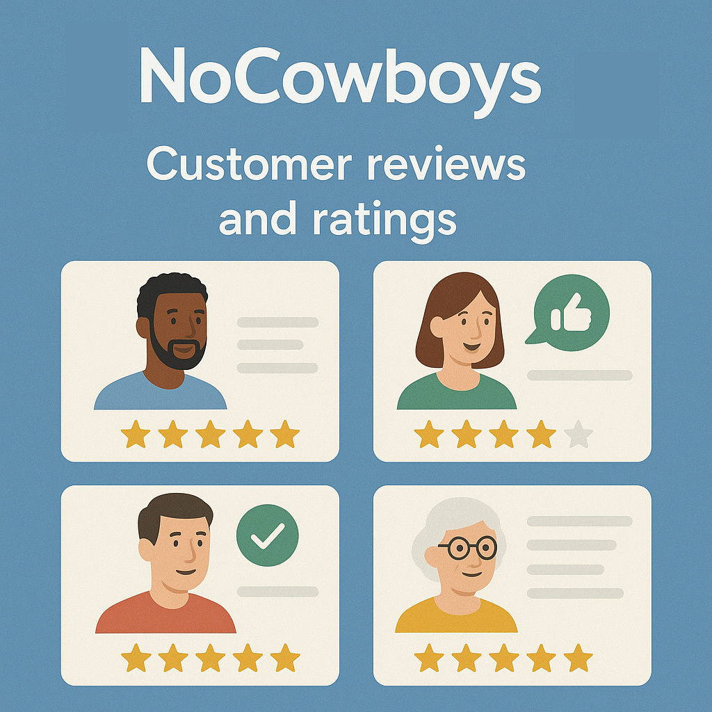 Customer reviews and ratings on NoCowboys directory