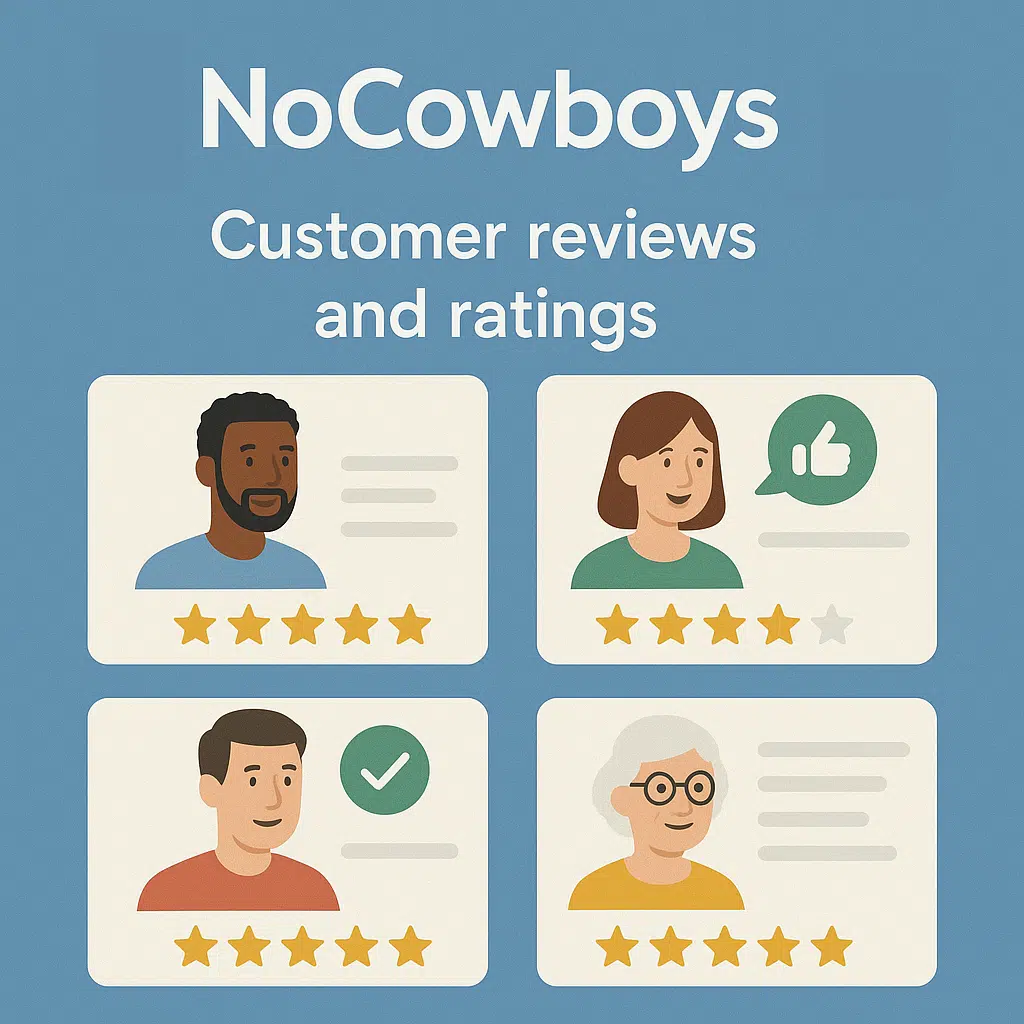 Customer reviews and ratings on NoCowboys directory