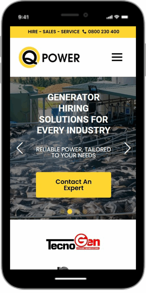 Web Design Image Mobile-friendly website layout designed for NZ businesses