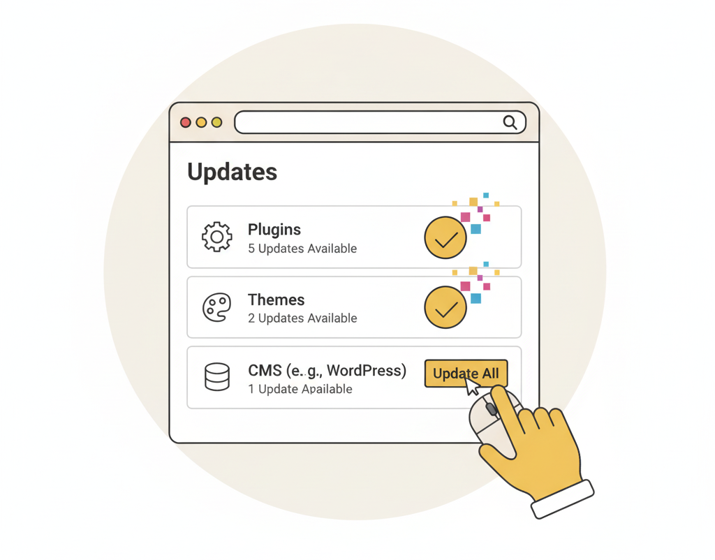 Running plugin and theme updates for a secure website spring clean