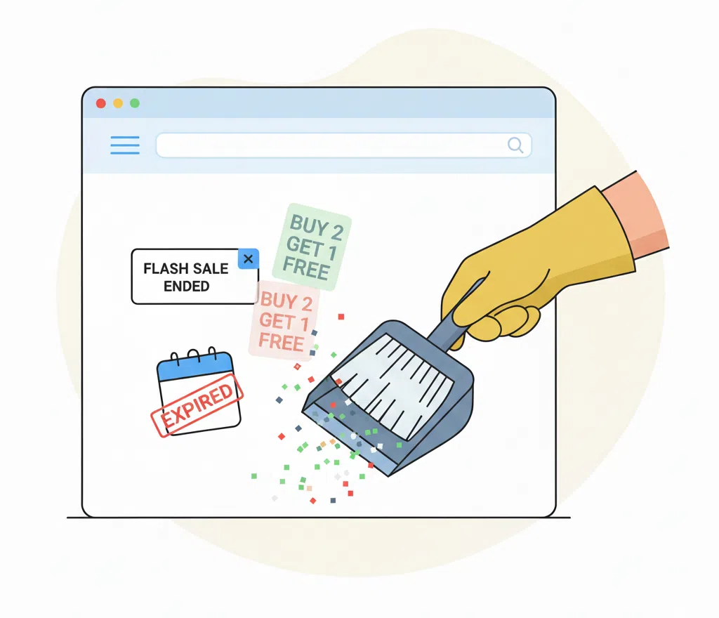 Spring Clean Your Website: What to Refresh Before the year ends 1 Web Design Image Remove outdated promotions during your website spring clean