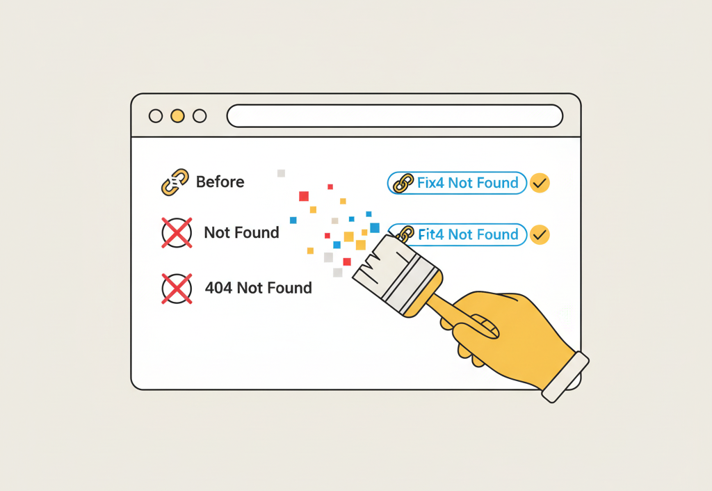 Fixing broken links during a website spring clean process