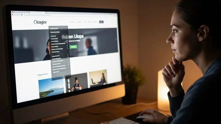 Simplified website menu design helping users find information quickly and take action