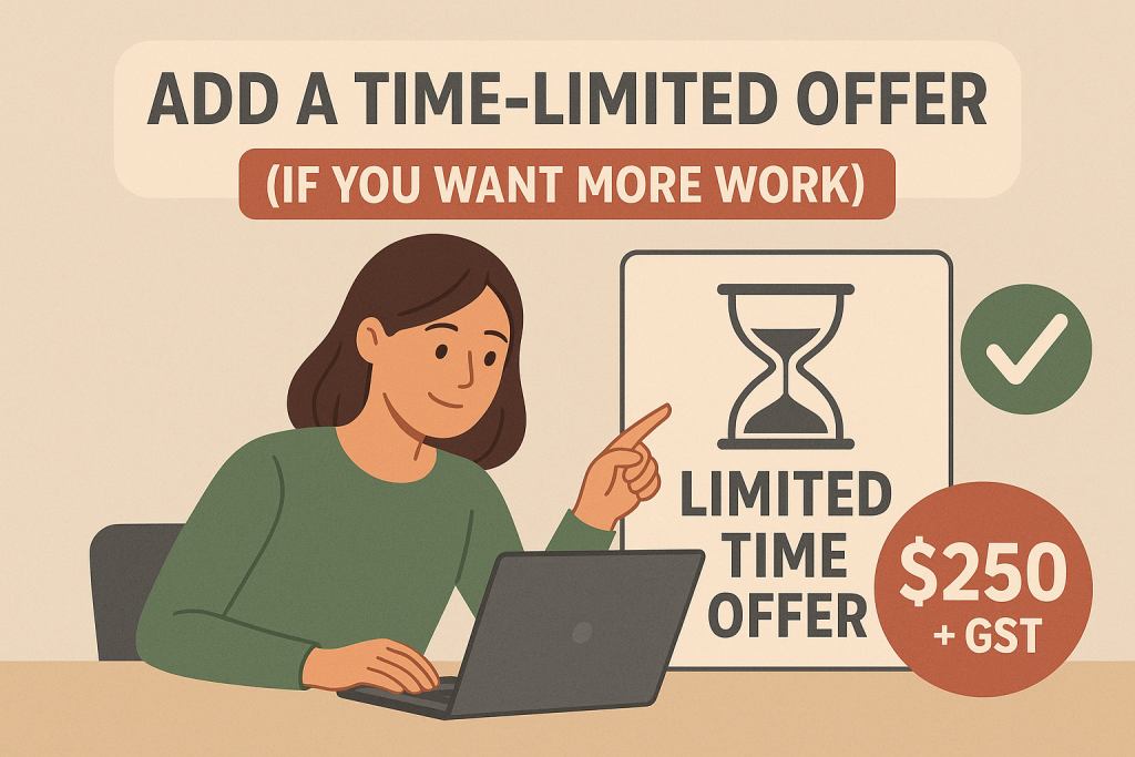Small business time-limited website offer promoting affordable 3–5 page site build