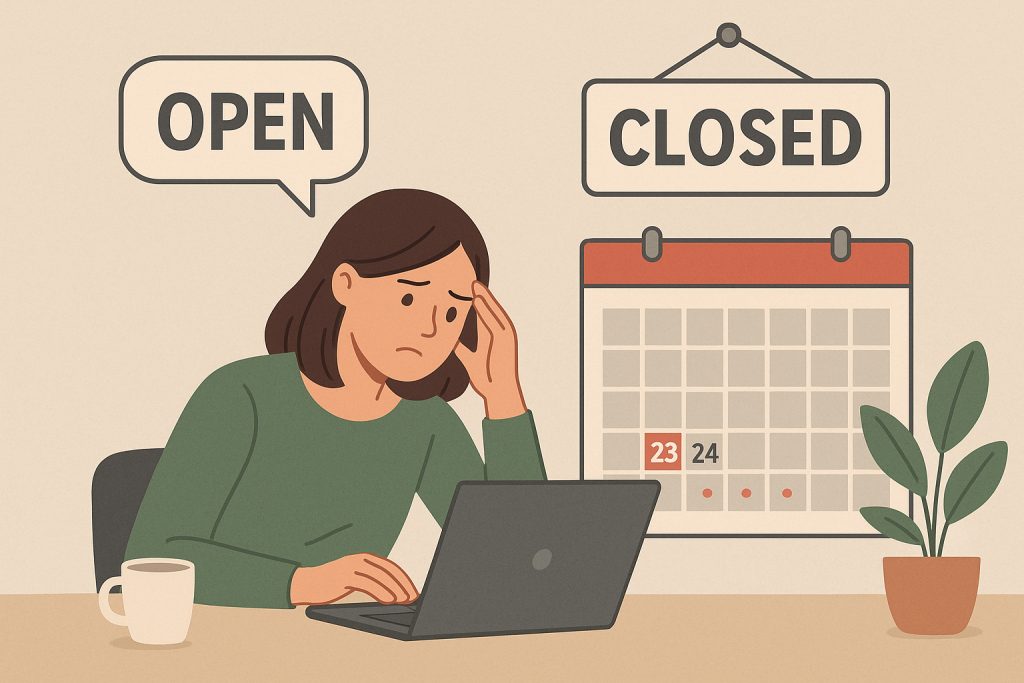 Business updating office hours online for Christmas and New Year holiday period