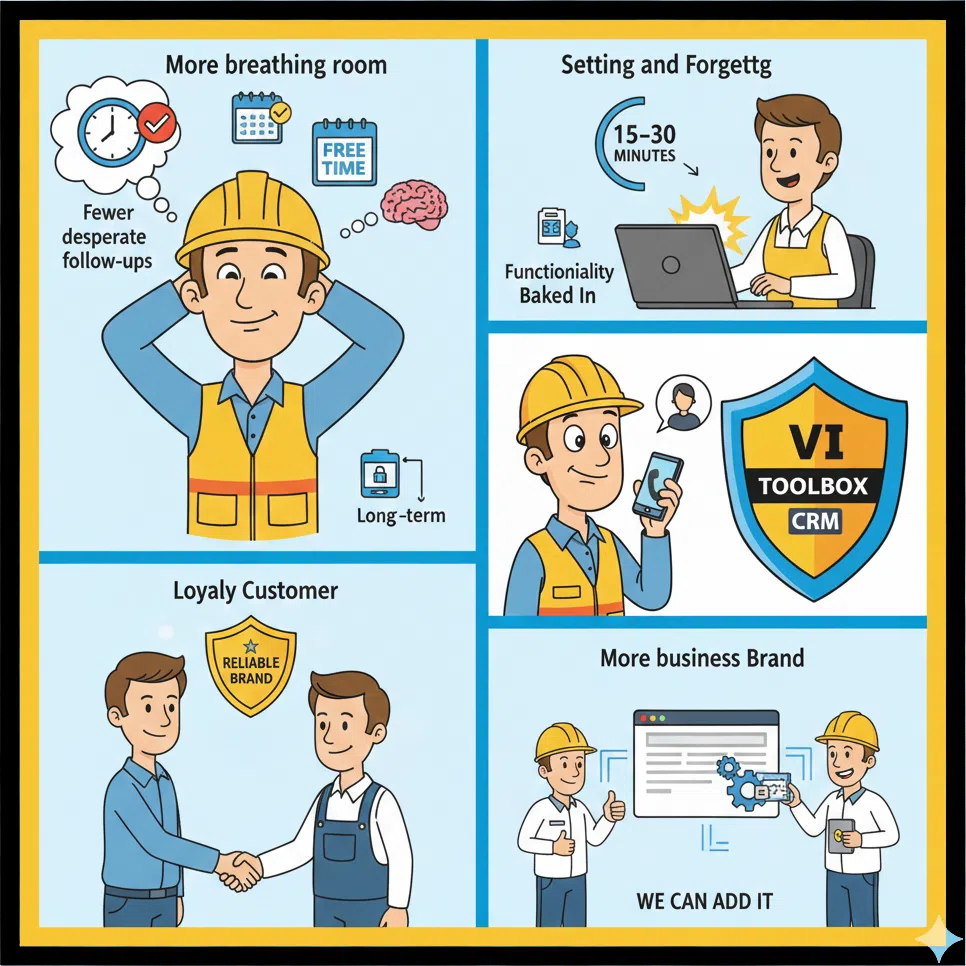 The Small Automation That Stops You Losing Leads (And Takes 15 Minutes to Set Up) 2 Web Design Image Benefits of automated confirmation emails for reducing workload and improving reliability