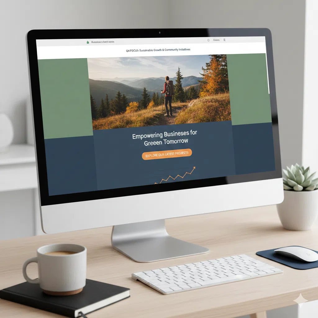 We’re Back! Easy Website Wins to Start the Year (No Rush) 3 Web Design Image Small website homepage tidy with seasonal images replaced and updated intro text to match business goals