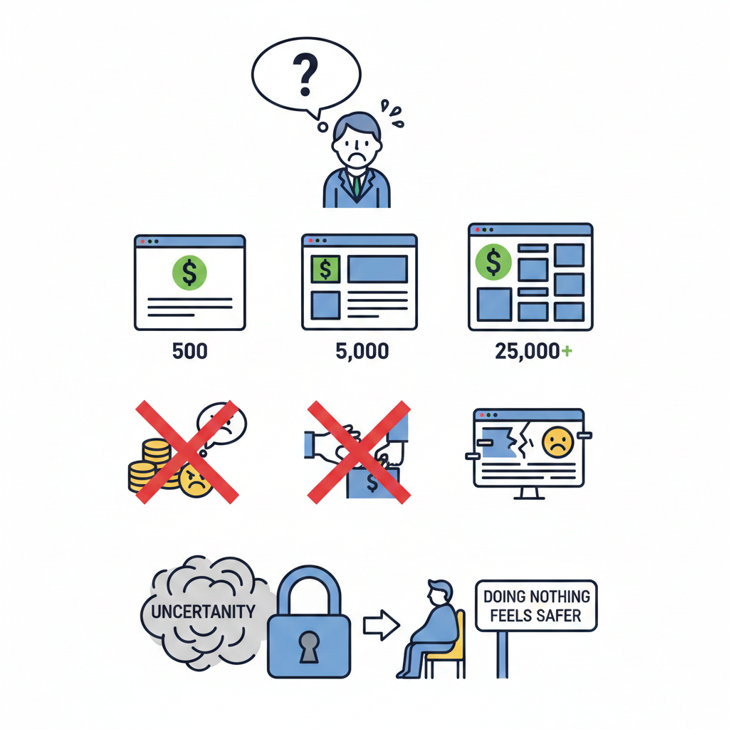 Web Design Image Confusion over website pricing and how much a business should spend