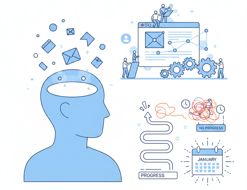 Web Design Image Mental space and focus needed when building a business website