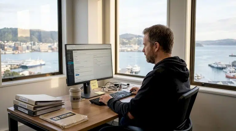 Web developer building WordPress NZ site