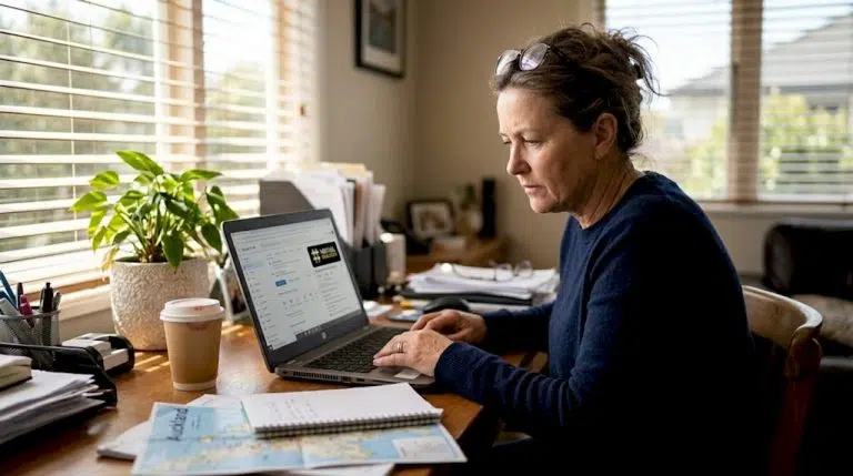 Auckland business owner updating online profile