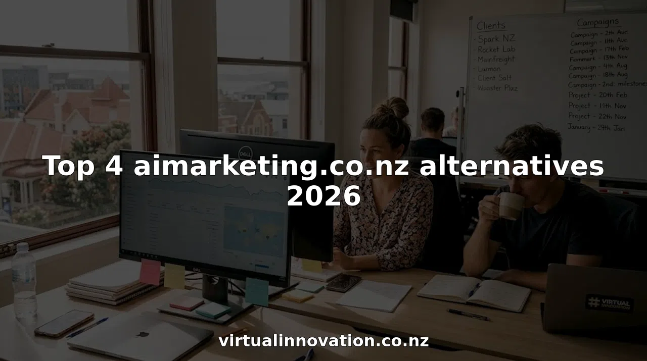 Marketer reviewing analytics in busy modern office