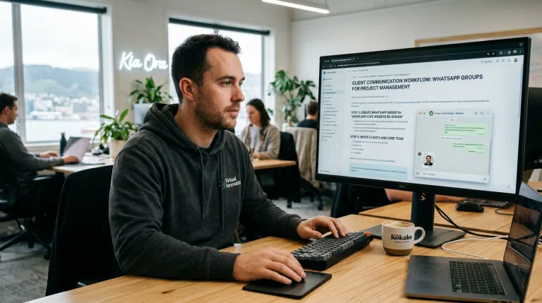 WhatsApp Groups for Client Management: How Virtual Innovation Keeps NZ Projects Simple and On Track - featured image